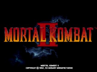 Mortal Kombat II title screen for Playstation